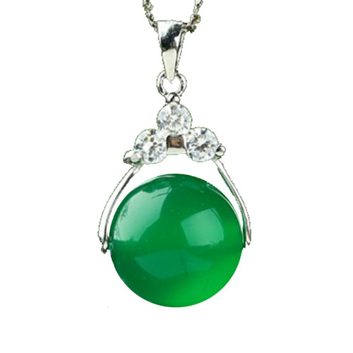 Ice Jade Agate S925 Silver Jewelry Pendant Red Agate Lucky Bead Clavicle Chain Pendant Live Broadcast Wholesale 