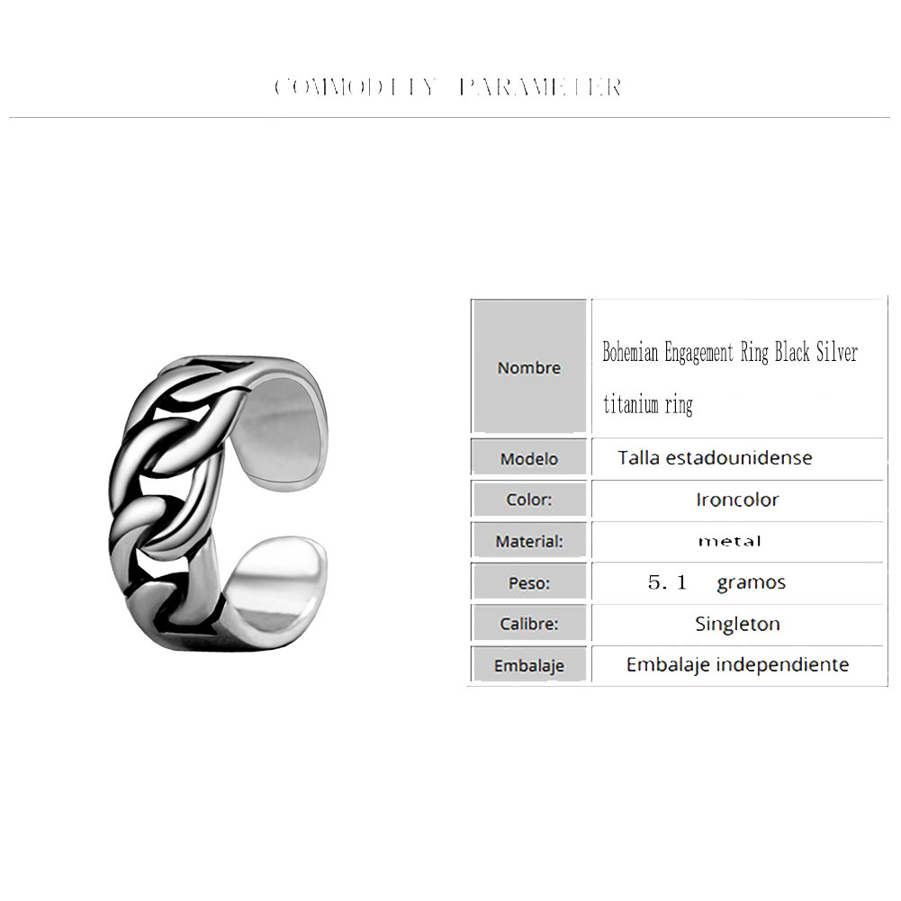 Retro Interwoven Mesh Opening Adjustable Ring display picture 12