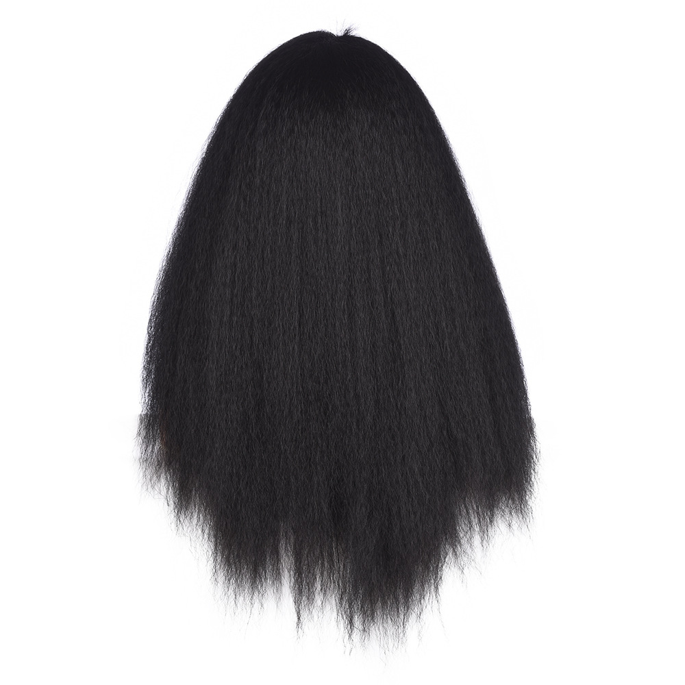 Perruque synthétique bandeau de barbe de maïs lâche et explosif bandeau de grande perruque longue_voghion.com