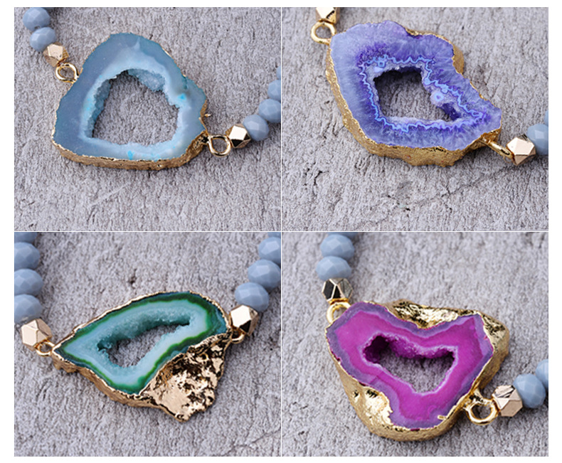 13g Weight Bracelets Classification Fashion Geometric Agate Bracelets