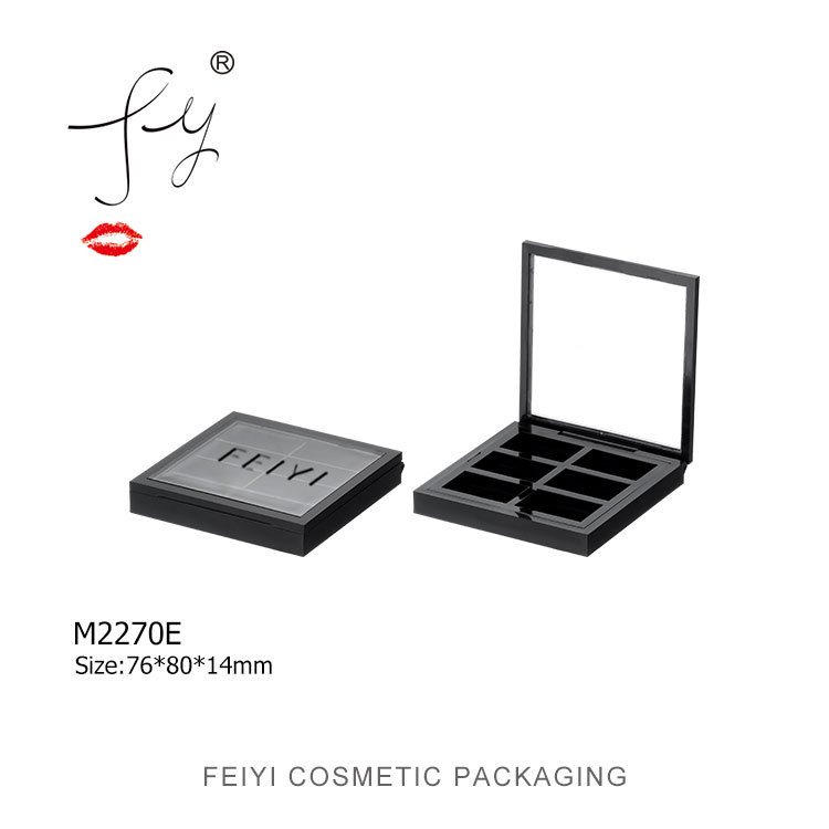 6色方形眼影盒 磁铁开关 漏窗眼影外壳 彩妆包材 M2270E