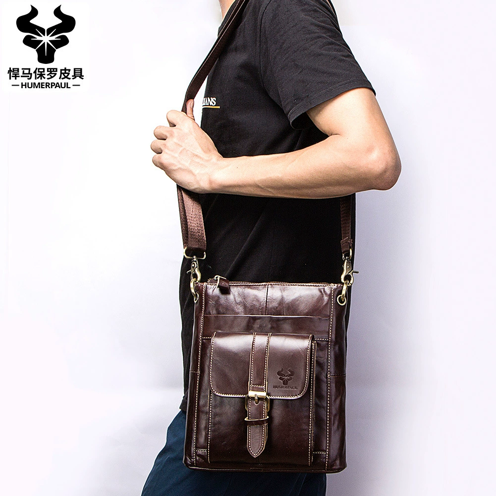 Universal one-shoulder bag for leisure, leather shoulder bag