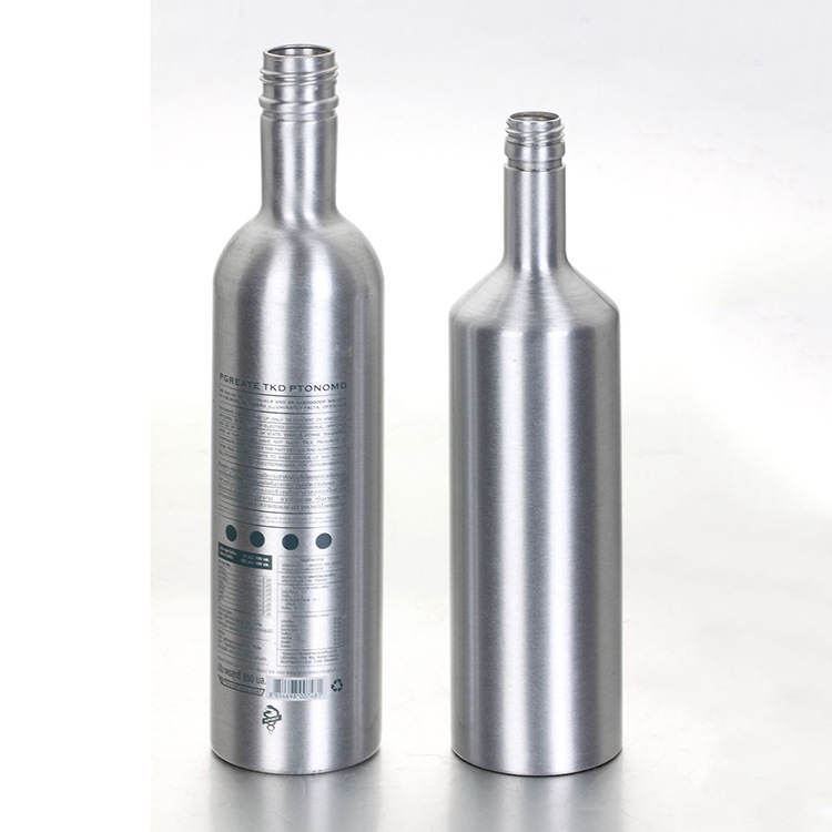 厂家直销金属 长短颈铝瓶批发 铝质螺旋瓶 铝瓶可搭配瓶盖