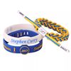 Woven adjustable bracelet, silica gel set, 3 piece set