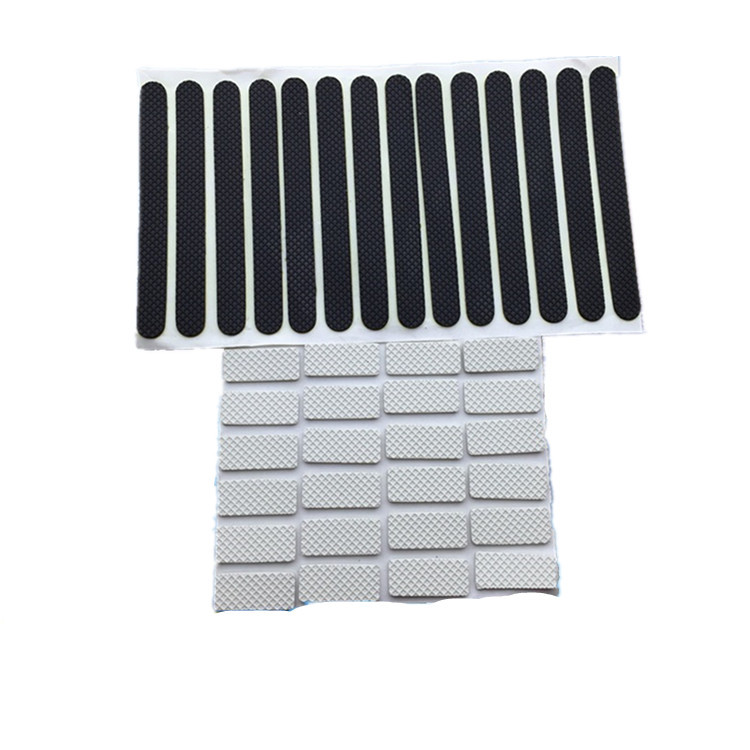 定制3M背膠格紋橡膠墊 家電防滑黑色網格橡膠腳墊 家具防撞橡膠貼