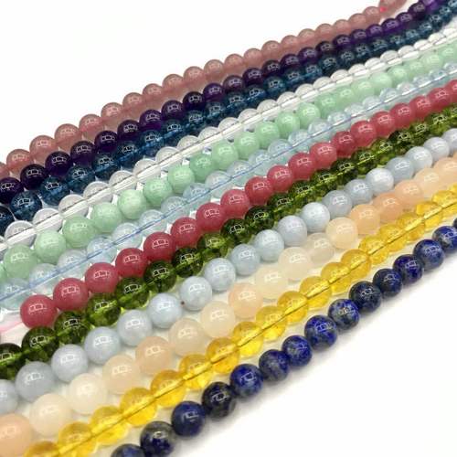 Factory Direct Sale Natural Chinese Zodiac Stone Crystal Original Bracelet Necklace DIY Accessory Parts Batch