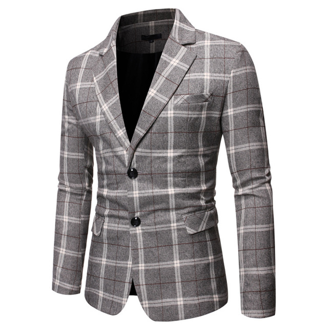 New Plaid casual suit in autumn and winter