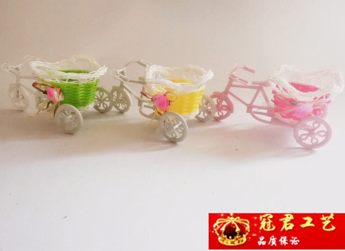 Plum blossom Tricycle Rattan Handicraft Illustration Floral organ vehicle Barbie