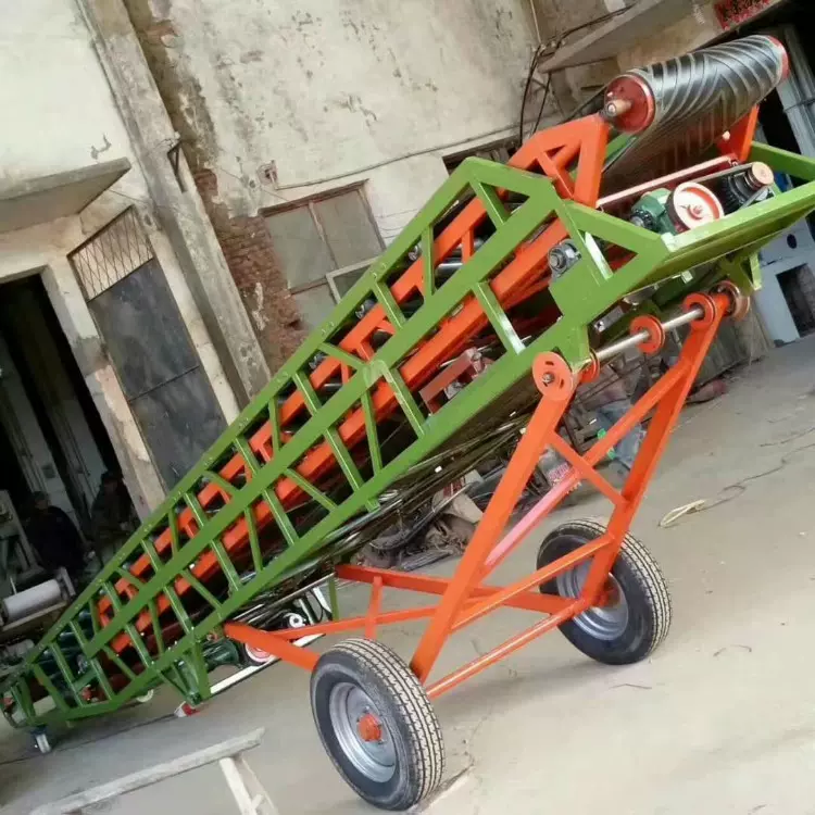 装车伸缩输送机传送带 可移动电动升降转向输送机 物流运输皮带机