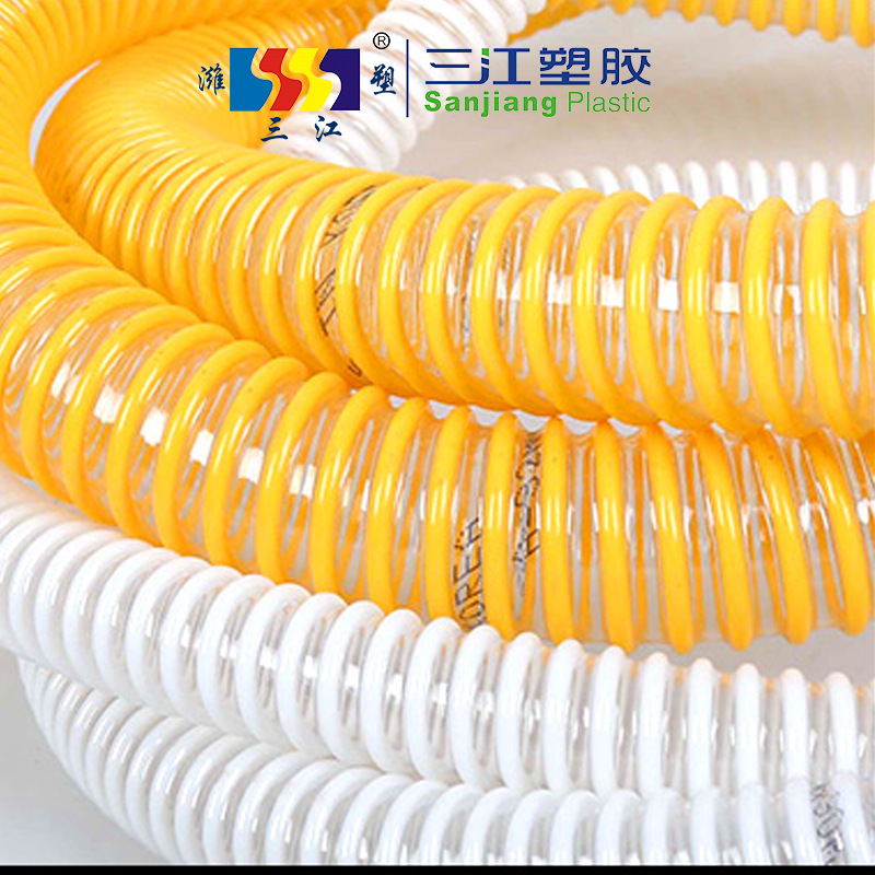 三江塑胶厂家直销pvc塑筋管螺旋增强夹线凸筋管 抗老化塑筋管批发|ru