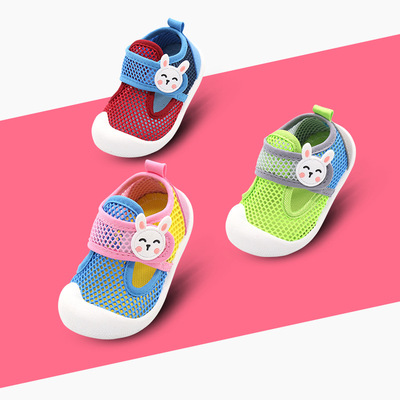 2019新款夏季网洞童鞋0-3岁学步鞋软底婴儿鞋透气防滑魔术贴凉鞋|ms