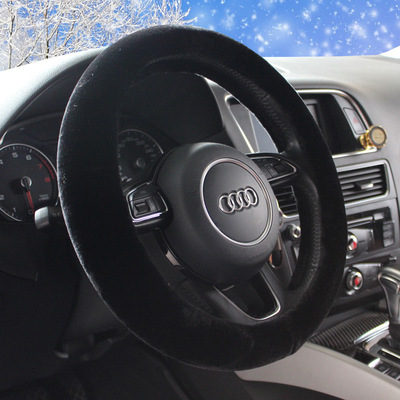 Steering wheel cover winter Short plush General type Car handle grip winter keep warm non-slip fashion Sports money