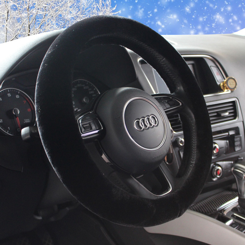 Steering wheel cover winter Short plush General type Car handle grip winter keep warm non-slip fashion Sports money