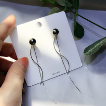 925纯银耳环通体银耳钉镶奥地利进口施家珍珠百搭气质耳坠女简约