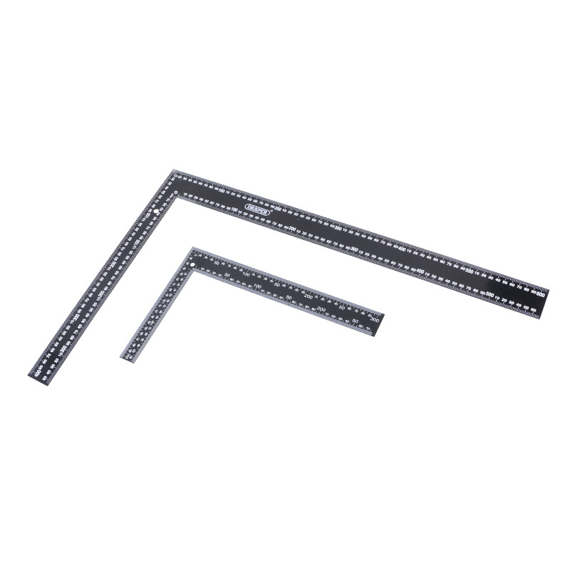 木工直角尺测量工具 不锈钢黑色钢角尺 铝型材黑色氧化直角尺批发