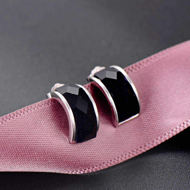 S925 pendientes de plata Corea del Sur Dongdaemun pendientes de moda simple todo partido dulce fresco pendientes al por mayor