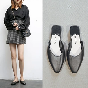 Женские тапочки-слэнки с заостренным носком, верх PVC, для домашнего досуга, EU 36–41