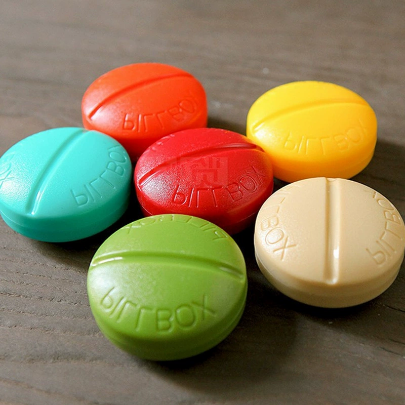 Креативная круглая пластиковая коробка с четырьмя отсеками
