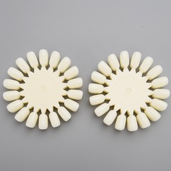 18色圓甲模美甲色板圓盤指甲油甲油膠展示板透明色自然色跨境