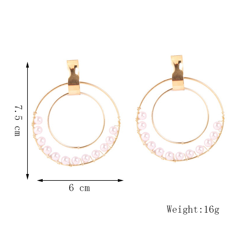 1 Pair Fashion Flower Imitation Pearl Women's Drop Earrings display picture 10