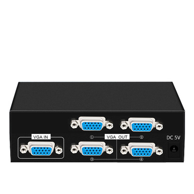 厂家直销 VGA分配器一进四出 VGA一分四 1进4出电脑视频分配器4口|ru