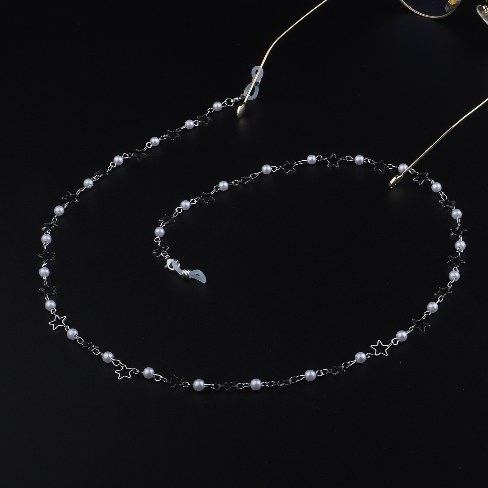 20g Weight Metal Material Gold, Silver Color Fashion Simple Pearl Star Glasses Chain 7