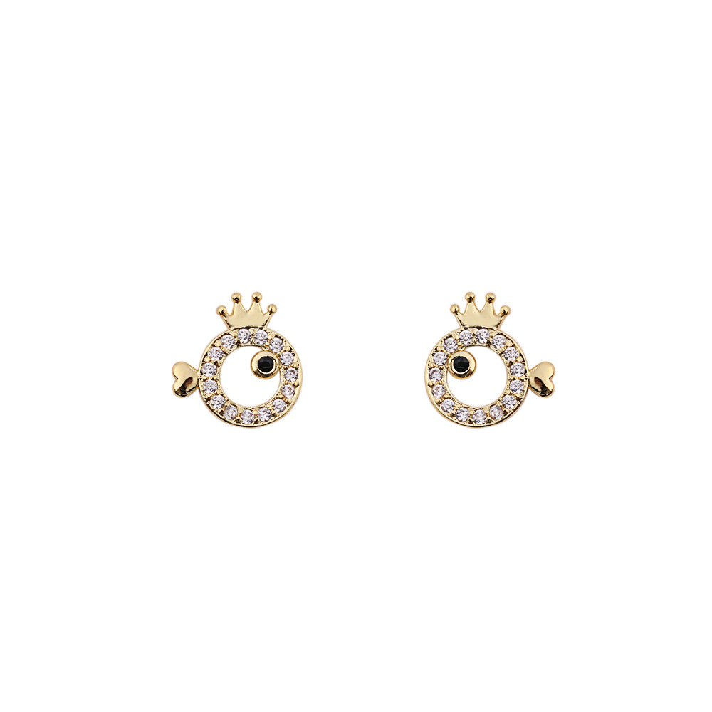 S925 Small Fish Zircon Color And Simple Fashion Earrings Earrings display picture 6