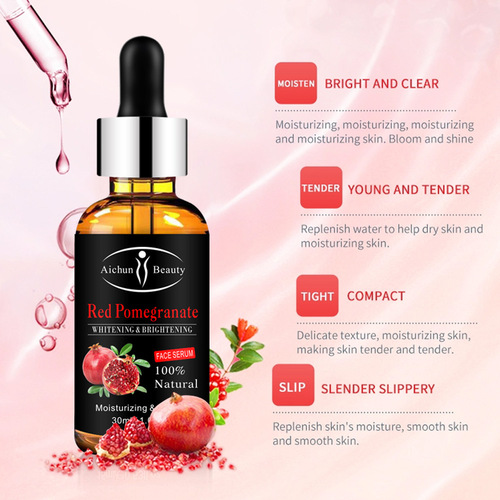Cross-border direct supply essence red pomegranate facial essence facial moisturizing lightening fine lines and acne marks factory