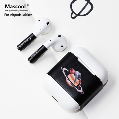 Mascool airpods贴纸适用苹果airpods 2蓝牙耳机贴纸防刮防水贴膜