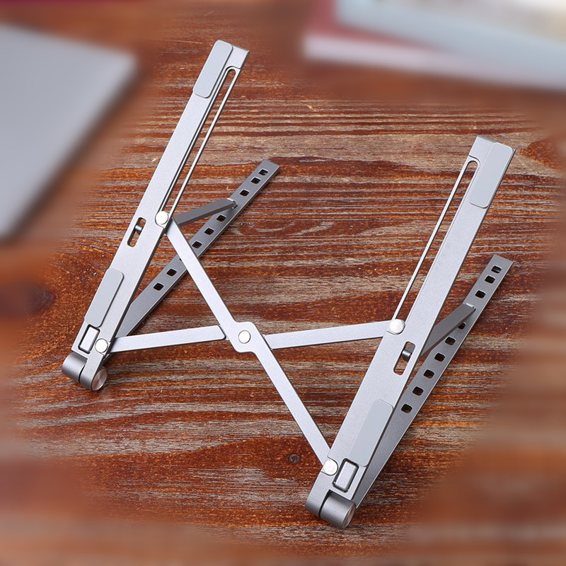 铝合金电脑平板支架折叠式便携散热托架十档调节桌面增高升降支架