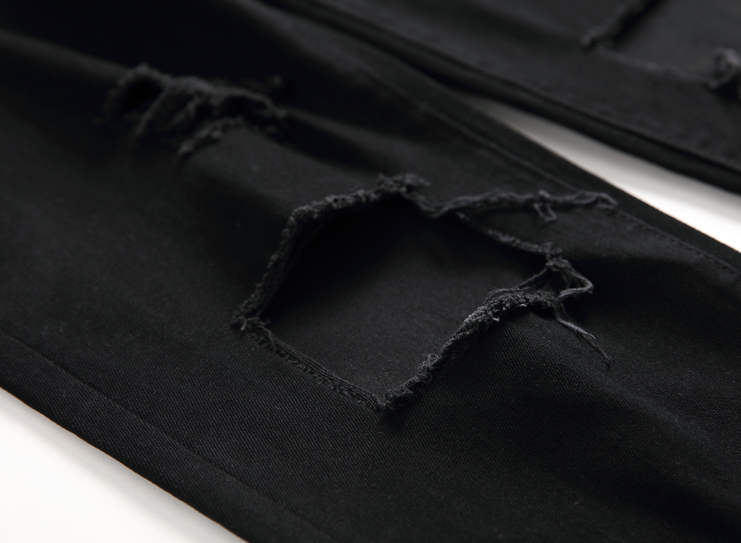 boy 2025 Black Jeans Men Stretch High Quality Cross-border Men's Pants Brand Trendy Ripped Design_viptrois.com