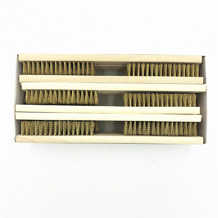 6X16镀铜文玩刷子抛光打磨核桃菩提钢丝刷 文玩刷