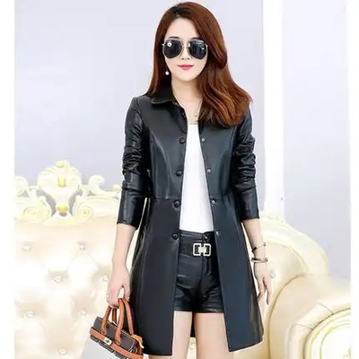 leather clothing have more cash than can be accounted for 2019 Autumn and winter Korean Edition Self cultivation leather jacket Large Show thin black Windbreaker coat