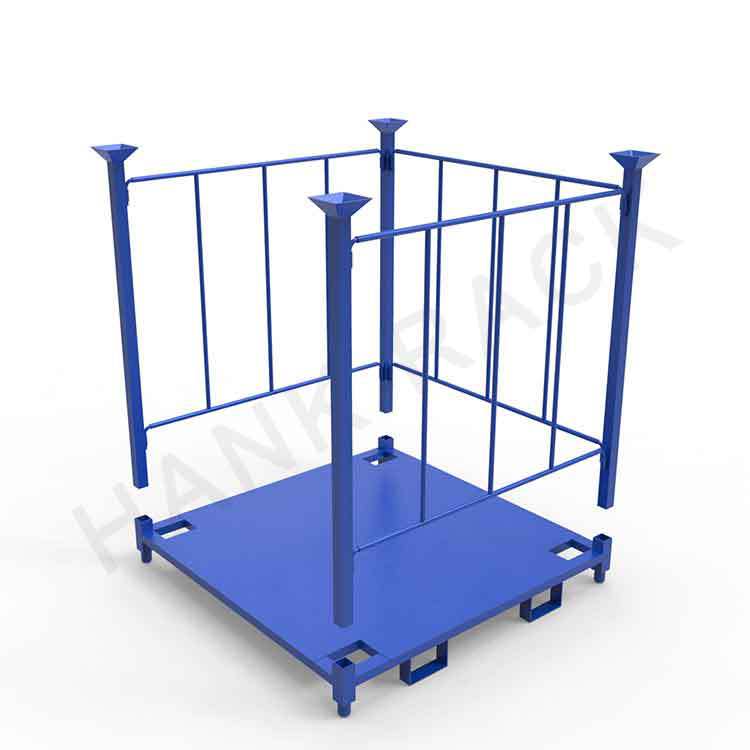 重型多功能3面围栏堆垛架周转箱仓储架可折叠货架