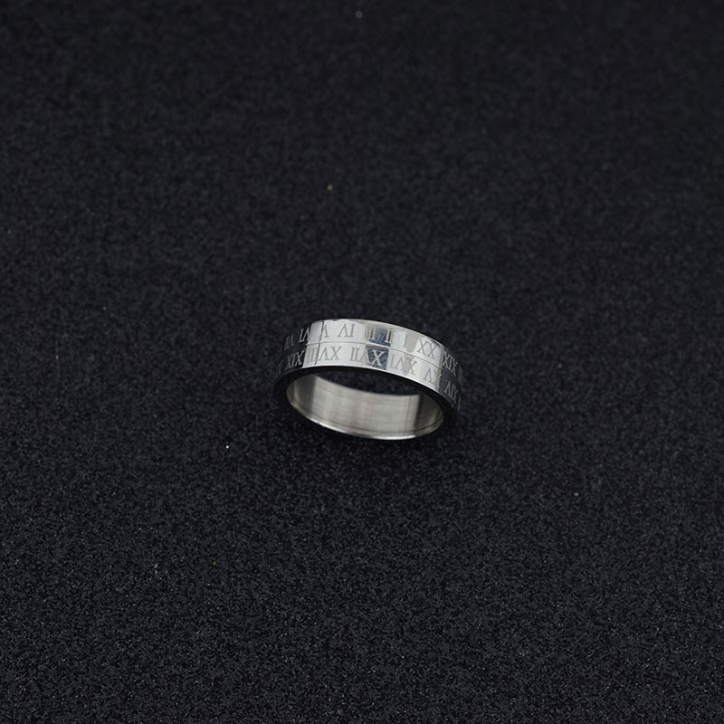 Simple Style Roman Numeral Stainless Steel Rings display picture 2