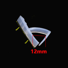 无框阳台玻璃门密封淋浴室挡水条H F UD 转角型硅胶条H型内卡12mm