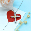 Necklace, angel wings, pendant, accessory, silver 925 sample, European style, suitable for import