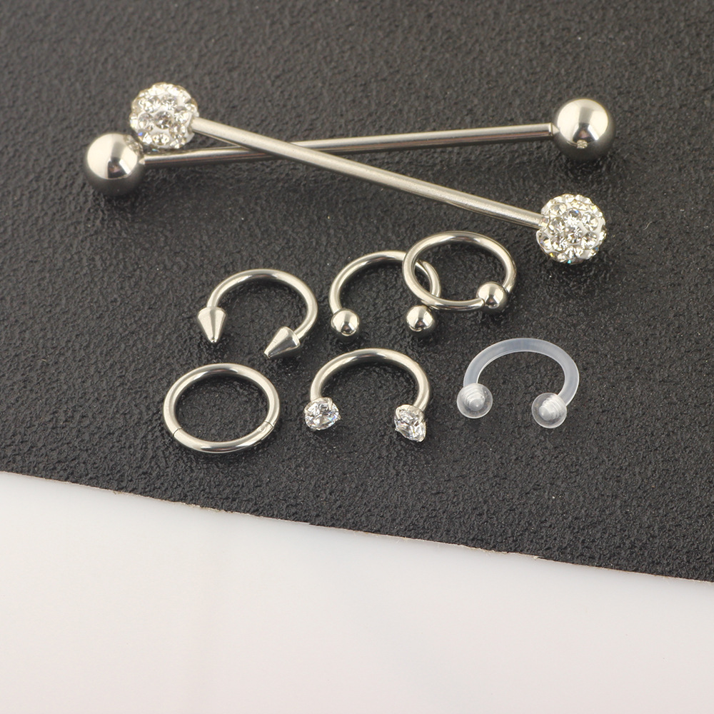 Labret piercing jewelry detail image