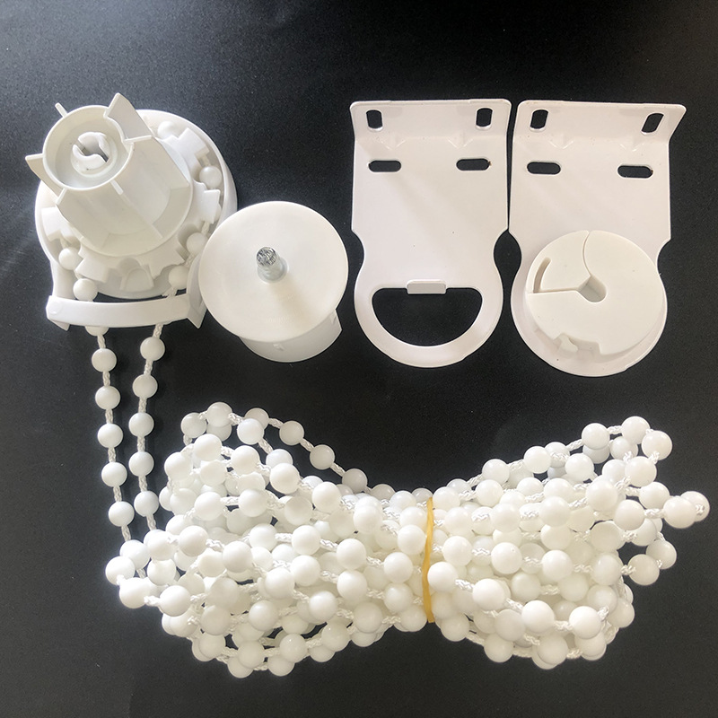 卷帘窗帘拉珠配件制头支架办公室窗帘卷帘盒铁配件安装码手拉升降|ru