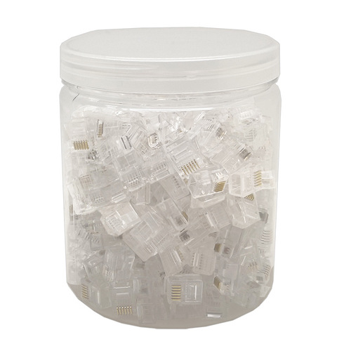 Bulk CAT3 six-core phone crystal head, pure copper three-prong gold-plated 6P6C RJ12 voice crystal head