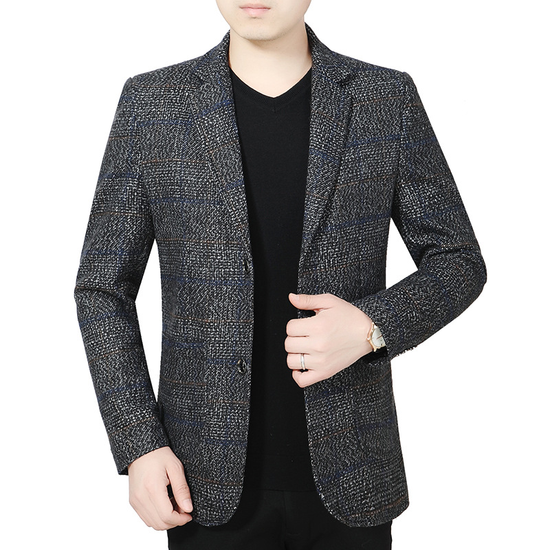 Spring and autumn season new pattern Suit man coat Self cultivation Thin section jacket Middle-aged leisure time Korean Edition man man 's suit