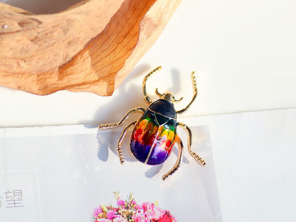 Insect Pattern Retro Pin Insect Alloy Enamel Plating Unisex Brooches