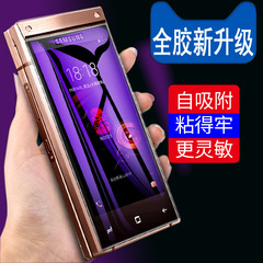 Suitable for Samsung W2019 phone screen protector, W2018 tempered glass back cover film—fully adhesive, anti-peep protective film