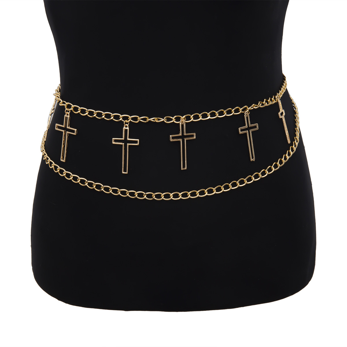 Geometric Simple U-shaped Body Chain Female Cross Multi-layer Chain Waist Chain display picture 3