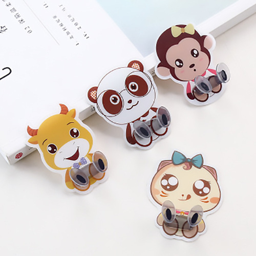 Multifunctional household wire plug hook, wall power plug holder, traceless punch-free storage cable card