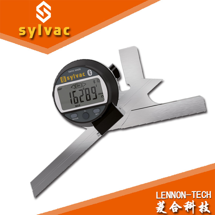 瑞士sylvac万能斜角尺820.1706.10多功能角度尺蓝牙无线传输360度