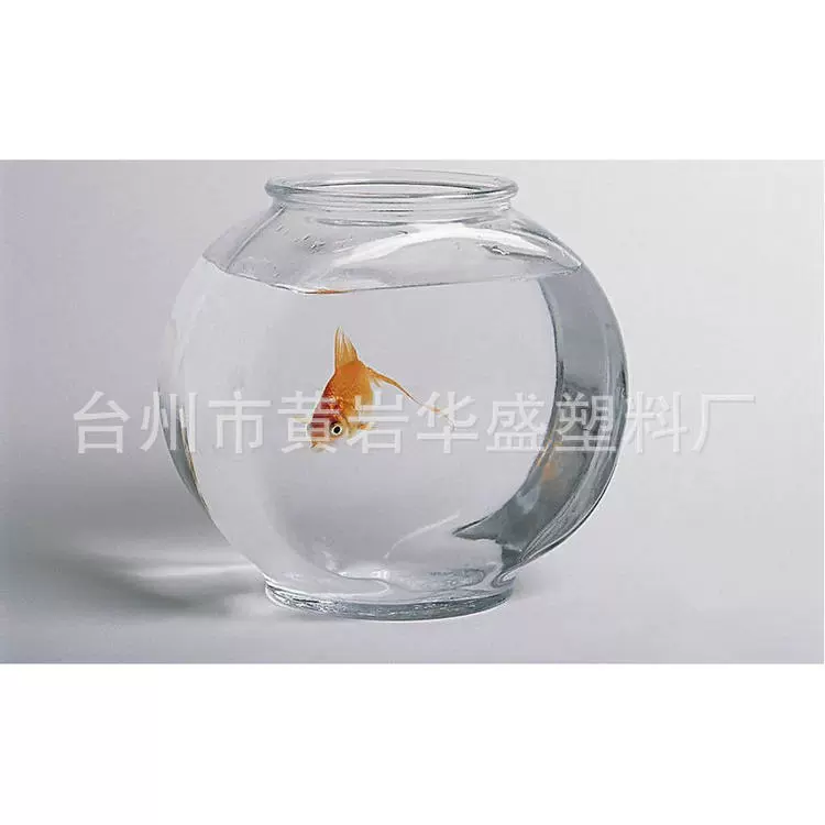 透明扁形PET金鱼缸，生态水族缸，塑料透明鱼缸