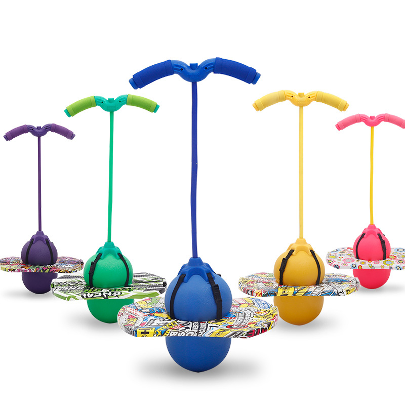 อุปกรณ์ออกกำลังกาย 家用健身器材体育用品跳跳球儿童蹦蹦球娃娃夹脚式踏板弹跳球批发  