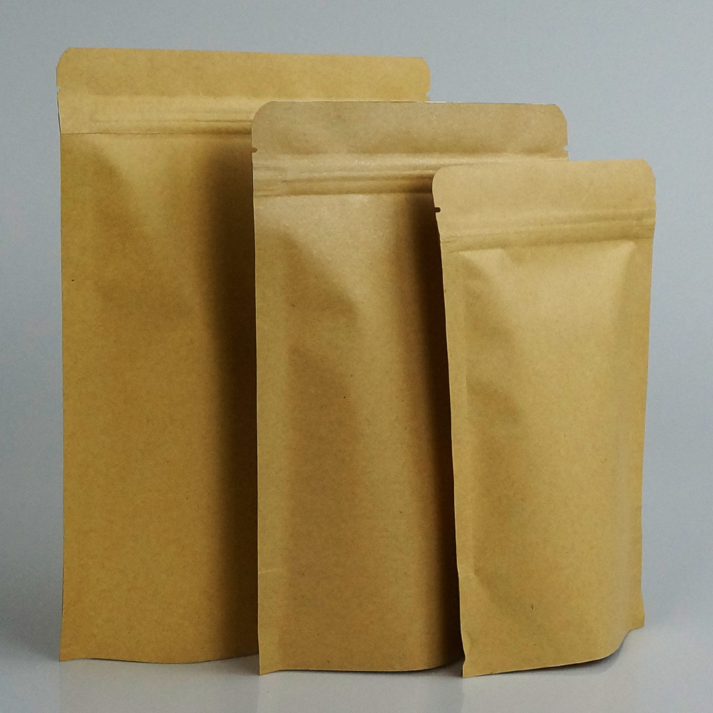 Solid Color Kraft Paper Storage Bag display picture 2