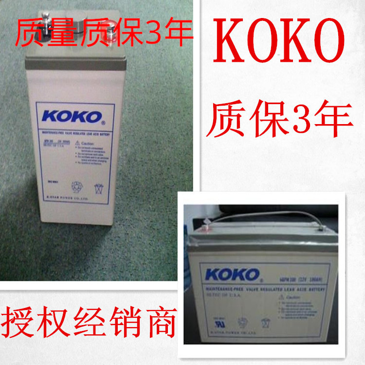 KOKO蓄电池6GFM38--美国 KOKO电池12v38ah